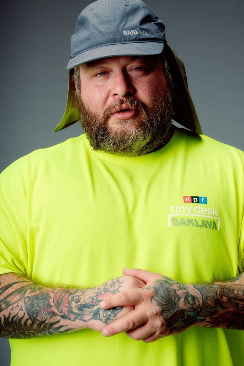 Action Bronson's BAKLAVA Activewear Brand "Specializes In Life" release info new balance collab chef sneaker nyc marathon mayhem lauren minimus trail shoe fuelcell rebel v4 9960v6 doctor bam bam link price running sports apparel design nv