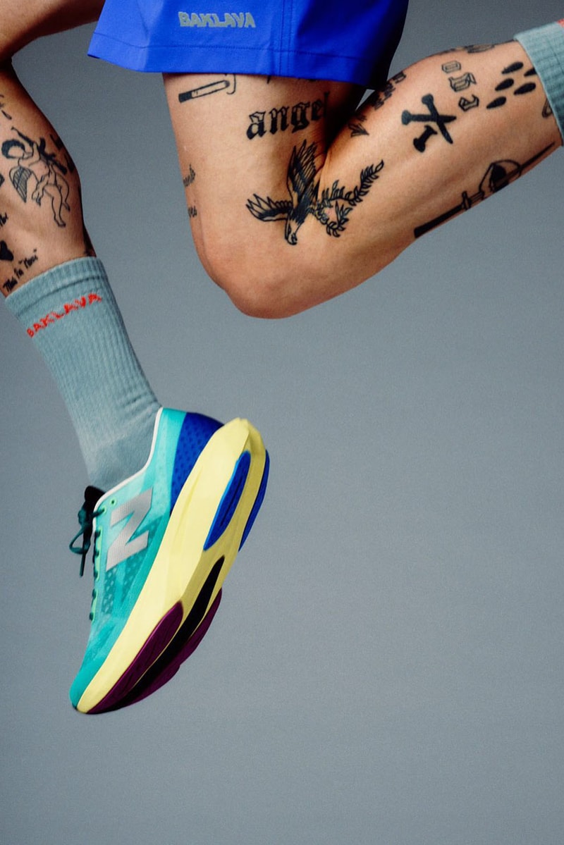 Action Bronson's BAKLAVA Activewear Brand "Specializes In Life" release info new balance collab chef sneaker nyc marathon mayhem lauren minimus trail shoe fuelcell rebel v4 9960v6 doctor bam bam link price running sports apparel design nv