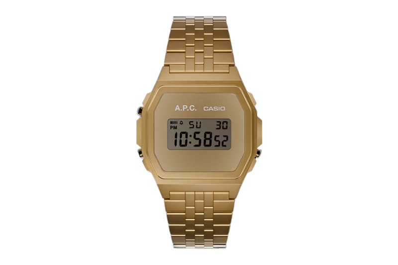 A.P.C. Joins Forces With Casio for Collaborative A1000 Watch release info collaboration gold and silver