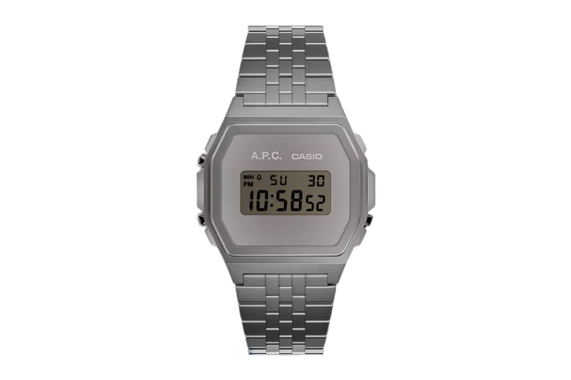 A.P.C. Joins Forces With Casio for Collaborative A1000 Watch release info collaboration gold and silver
