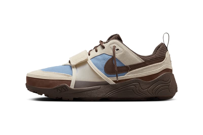 travis scott nike baseball sportswear zoom field jaxx leche blue official release date info photos price store list buying guide HQ3072-400