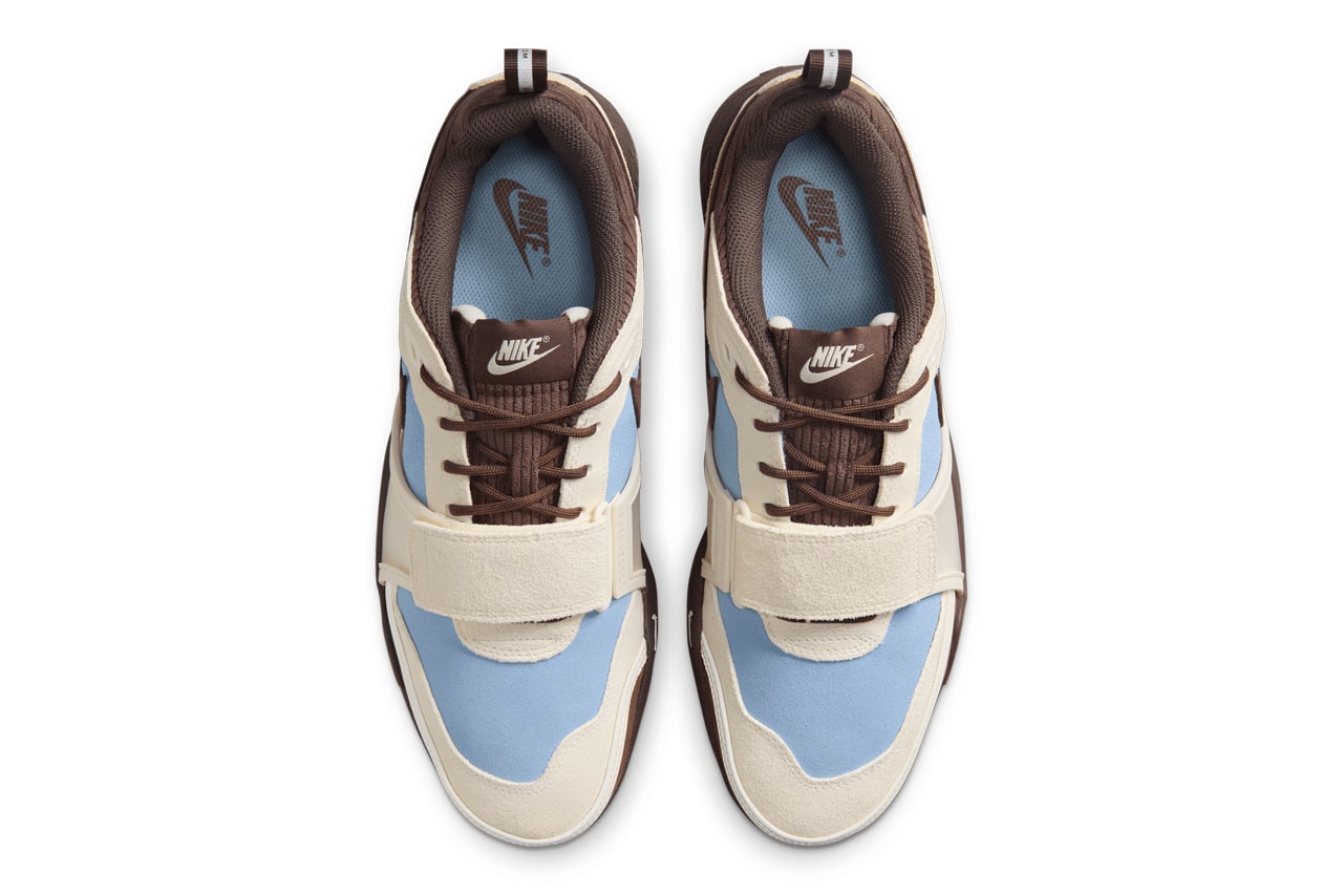 travis scott nike baseball sportswear zoom field jaxx leche blue official release date info photos price store list buying guide HQ3072-400