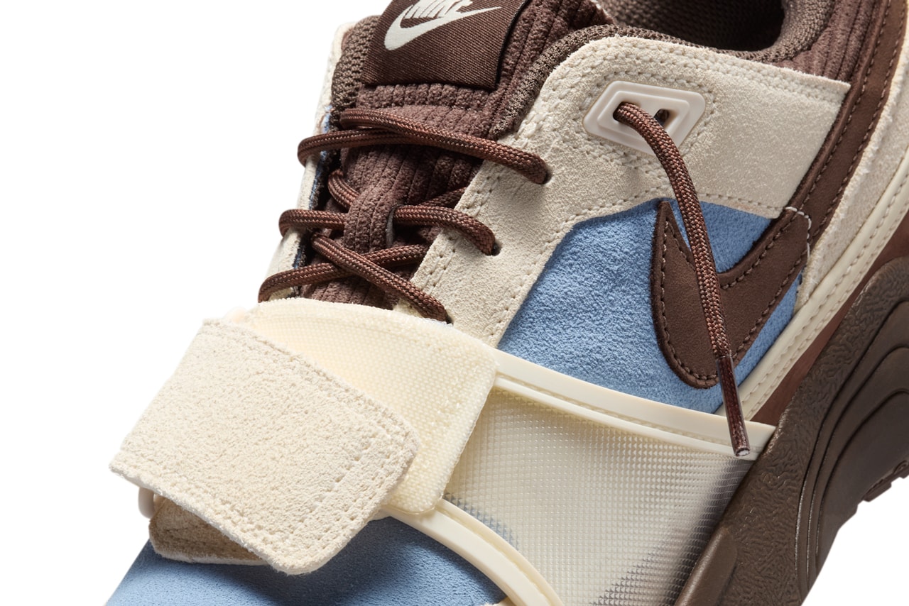 travis scott nike baseball sportswear zoom field jaxx leche blue official release date info photos price store list buying guide HQ3072-400