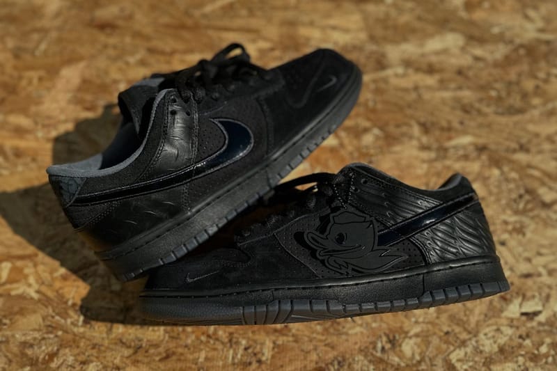 Closer Look at the All-Black Nike Dunk Low "What The Duck"