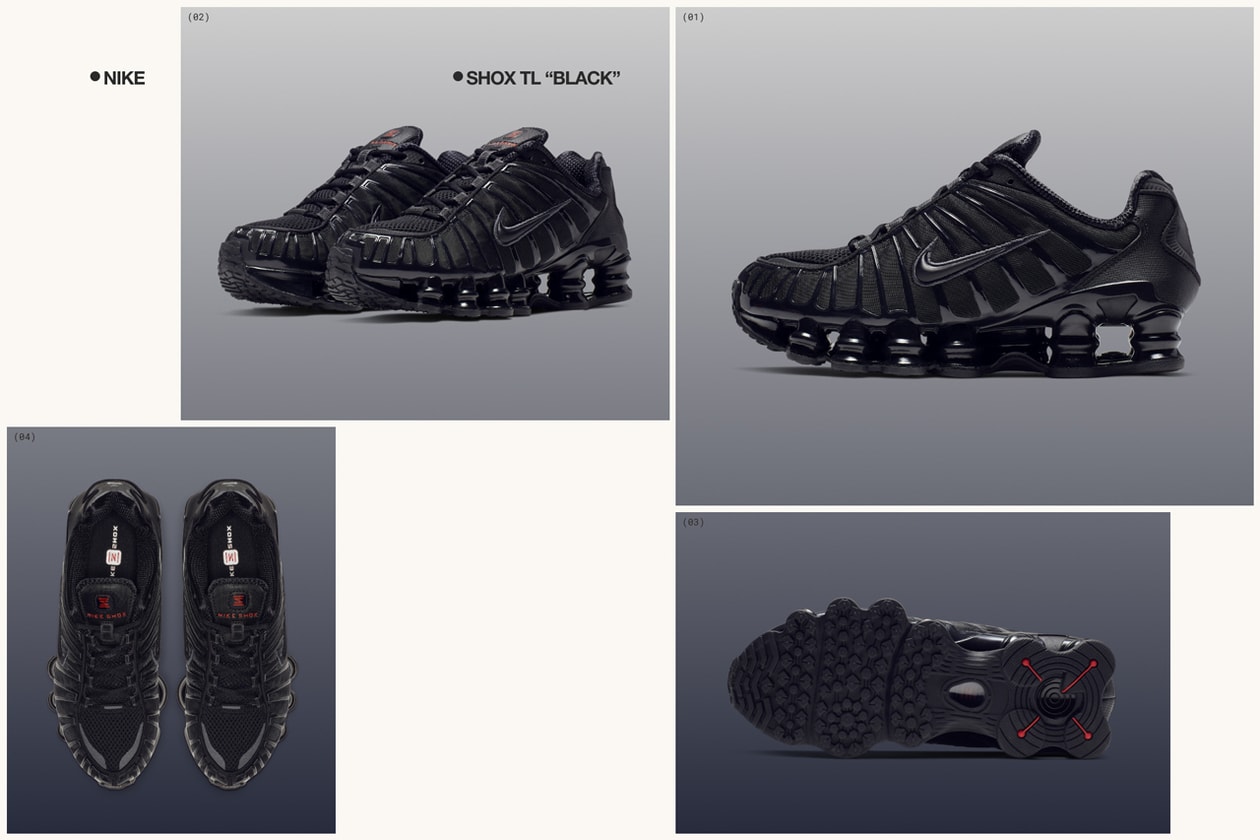 Nike shox tl zoom vomero sneakers P6000 Shox R4 winter gift guide kicks drops black white pegasus metallic silver