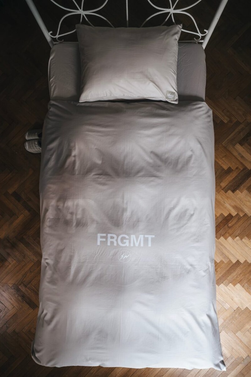 Knock Out in the Nanga x fragment "GOOD SLEEPING" Capsule release info pilgrim surf and supply down comforter duvet puffer wacko maria collab engineered garments 18 east camping