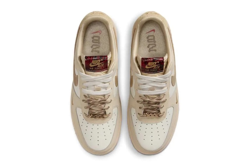 Nike Air Force 1 Low "Year of the Snake" AF1 HV5990-172 white sail light brown swoosh low top