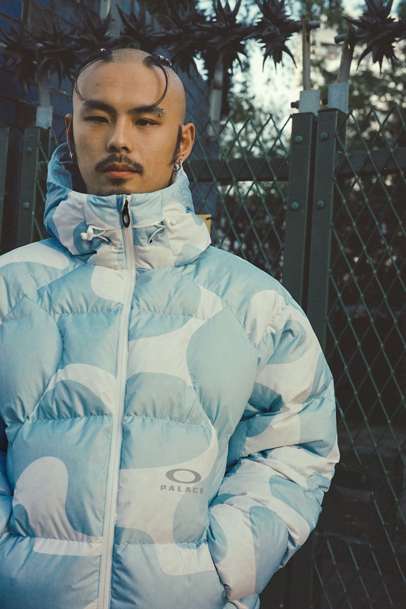 Palace Shreds With Oakley on First-Ever Snowboard-Specific Drop release info jacket puffa puffer day cloud mesh snowpants sneaker boot footwear k2 snow board ski sports fleece goggles eyewear clifden sunglasses 