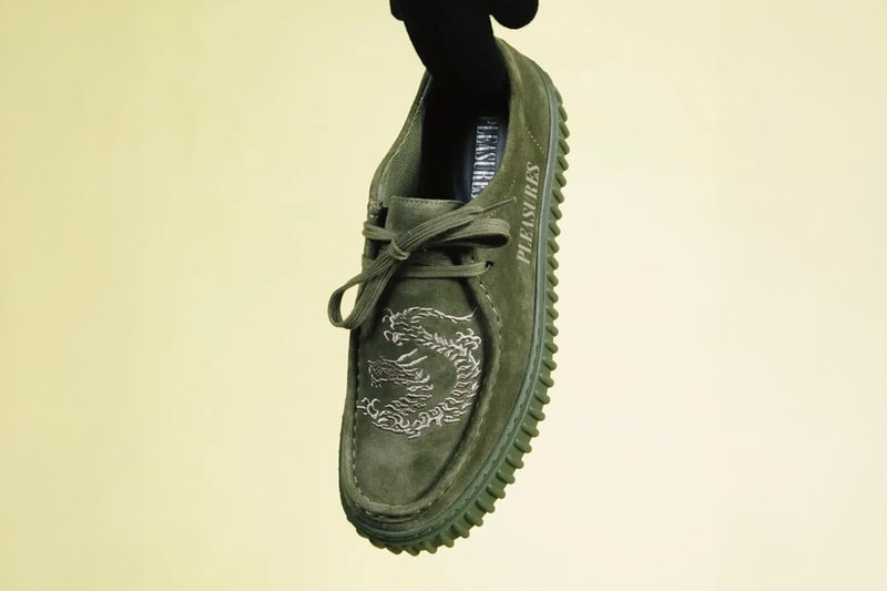 PLEASURES x Clarks Torhill “Black" "Green” Collaboration Release Info