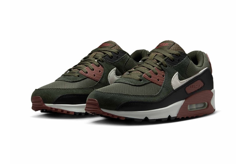 Official Look at the Nike Air Max 90 "Beef and Broccoli" DM0029-300 release info Cargo Khaki/Light Silver-Red Sepia-Sequoia-Black 2025