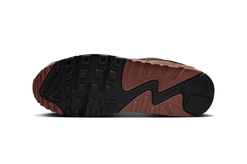 Official Look at the Nike Air Max 90 "Beef and Broccoli" DM0029-300 release info Cargo Khaki/Light Silver-Red Sepia-Sequoia-Black 2025