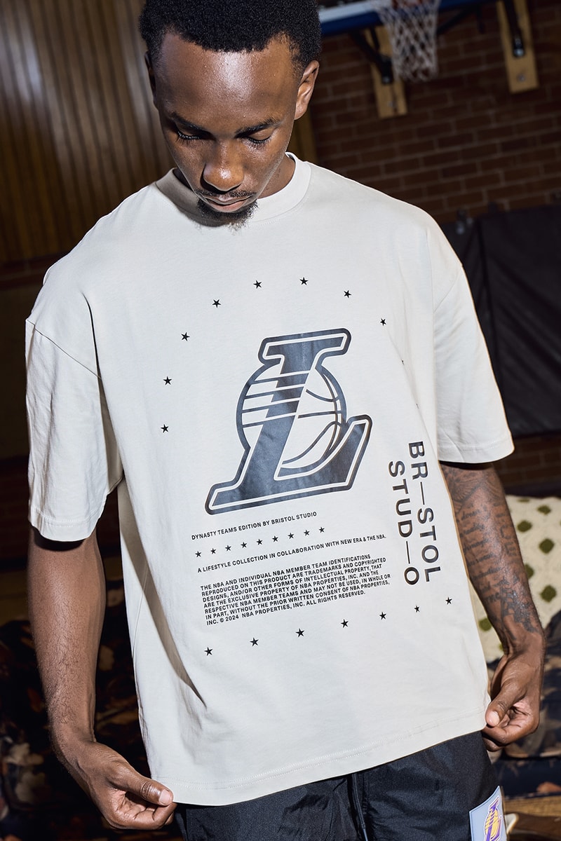 Bristol Studio Teams up With the NBA Collaboration Capsule los angeles lakers boston celtics chicago bulls san antonio spurs golden state warriors miami heat new york knicks