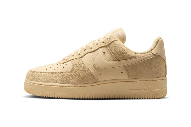 Nike Air Force 1 Low “Pale Vanilla” IB4001-200 Release Info Swoosh pebbled leather smooth leather hairy suede 