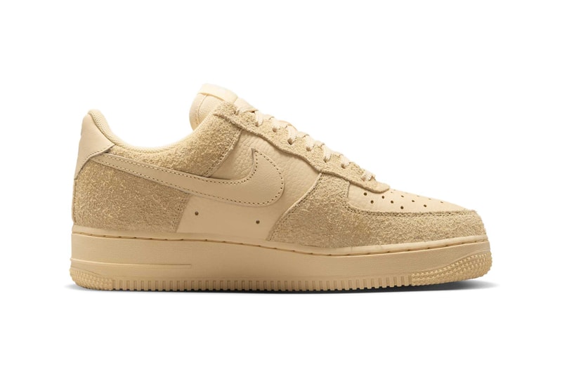 Nike Air Force 1 Low “Pale Vanilla” IB4001-200 Release Info Swoosh pebbled leather smooth leather hairy suede 