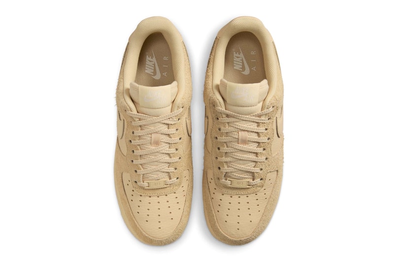 Nike Air Force 1 Low “Pale Vanilla” IB4001-200 Release Info Swoosh pebbled leather smooth leather hairy suede 