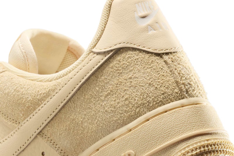 Nike Air Force 1 Low “Pale Vanilla” IB4001-200 Release Info Swoosh pebbled leather smooth leather hairy suede 