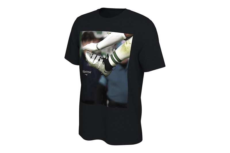 Saquon Barkley's Viral Reverse Hurdle Moment Lands on a Nike T-Shirt Release Info lebron james philadelphia eagles nfl football witness logo