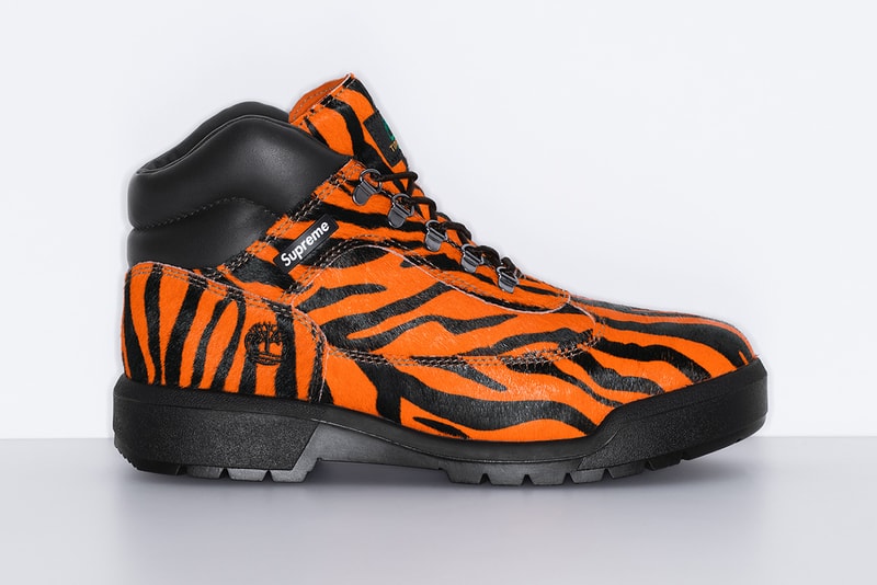 Supreme x Timberland Fall 2024 Collaboration field boot zebra tiger gore-tex all field boots 