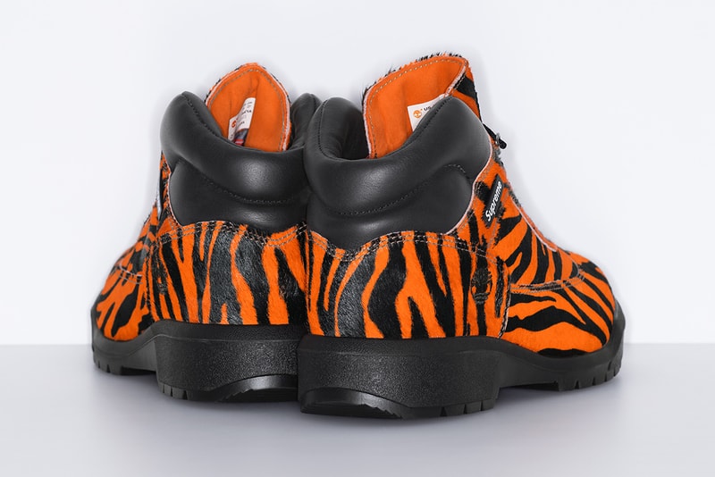 Supreme x Timberland Fall 2024 Collaboration field boot zebra tiger gore-tex all field boots 