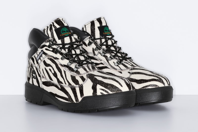 Supreme x Timberland Fall 2024 Collaboration field boot zebra tiger gore-tex all field boots 