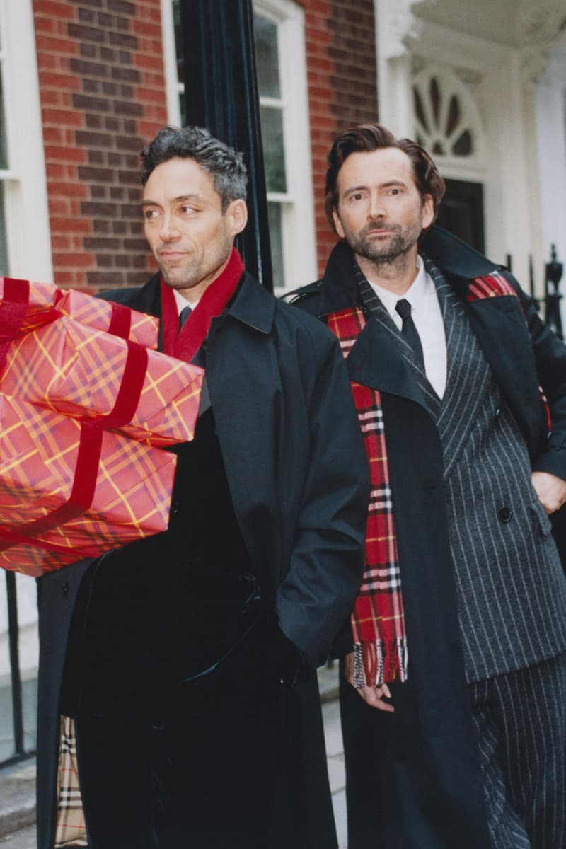 Slawn and Tallulah Christie Star in Burberry's Holiday Campaign Wrapped in Herschel Lilly Stoler David Tennant Alex Hassell 