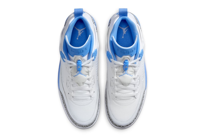 Official Look at the Jordan Spizike Low "UNC" FQ1759-141 White/University Blue-Wolf Grey-Anthracite release info elephant print
