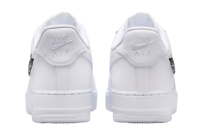 metal swoosh air force 1