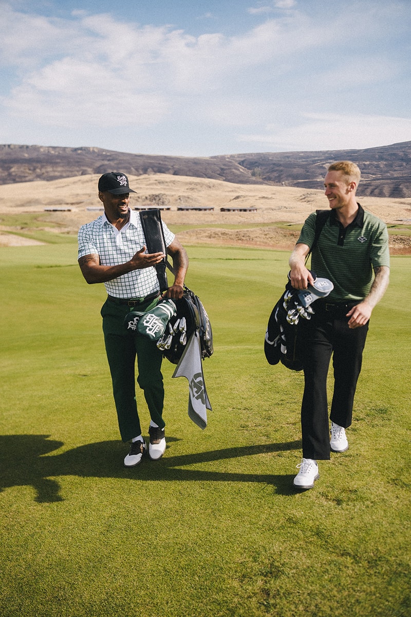 bogey boys holiday 2024 golf collection macklemore polo jacket cardigan sweater hat pants t shirt towel hoodie pattern green navy blue brown white