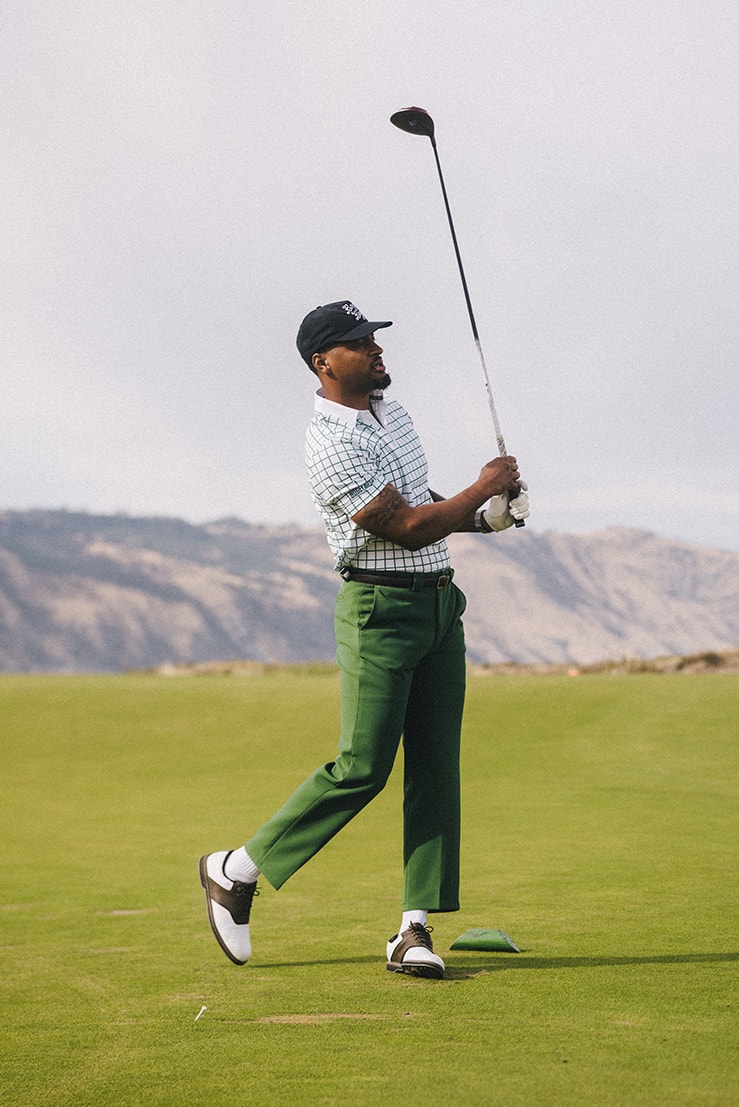 bogey boys holiday 2024 golf collection macklemore polo jacket cardigan sweater hat pants t shirt towel hoodie pattern green navy blue brown white