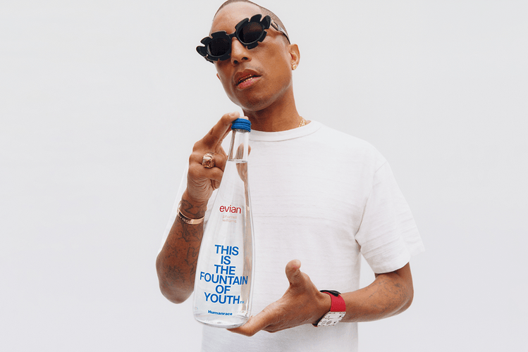 evian's 'Fountain of Youth' Bottles Designed in Collaboration with Pharrell Williams x Humanrace are Available Now