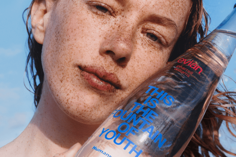Interview with Pharrell Williams Discussing His Journey, Collaboration with Evian, Failure, and Life On Other Planets limited edition bottles