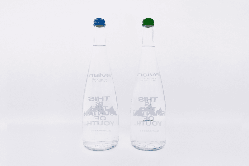 Interview with Pharrell Williams Discussing His Journey, Collaboration with Evian, Failure, and Life On Other Planets limited edition bottles
