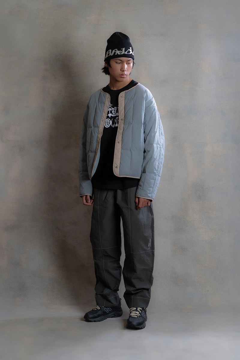 Afield Out Gears Up for Colder Days With FW24 lookbook release info collection drop outerwear fall winter 2024 price vest puffer shell beanie graphic