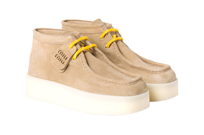 Miu Miu Suede Delavé Wedge Ankle Boot “Ecru” 5T263E_Z5O_F0379_F_045 Release Info