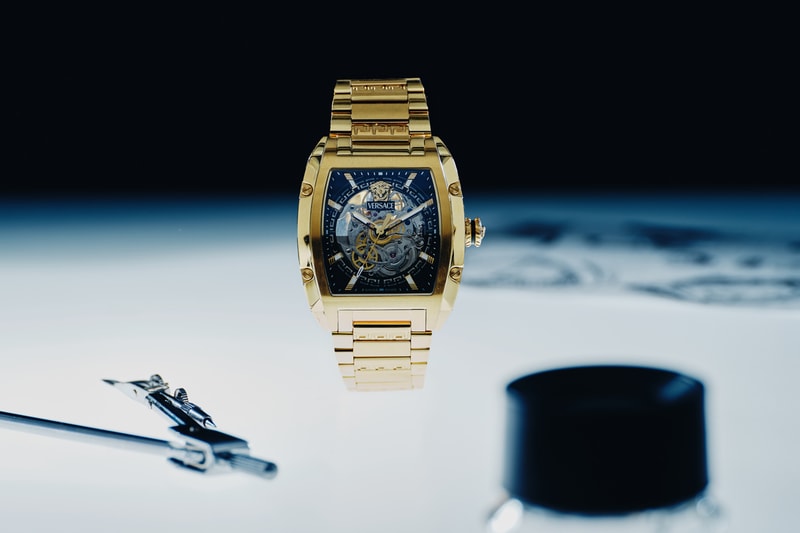 Versace Dominus Skeleton Timepiece Greca Medusa Automatic Movement Tonneau Case 