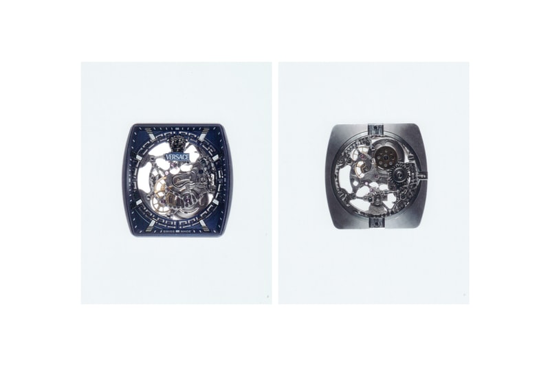 Versace Dominus Skeleton Timepiece Greca Medusa Automatic Movement Tonneau Case 
