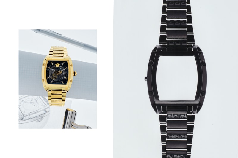 Versace Dominus Skeleton Timepiece Greca Medusa Automatic Movement Tonneau Case 