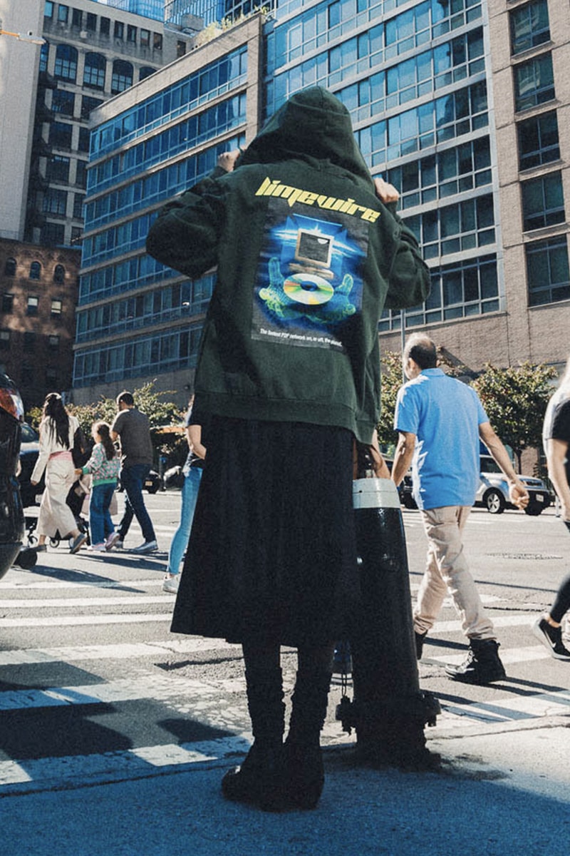 Dumbgood Is Nostalgic for the Past With Its LimeWire Apparel Drop Release Info shirts hoodies sweaters 2000s