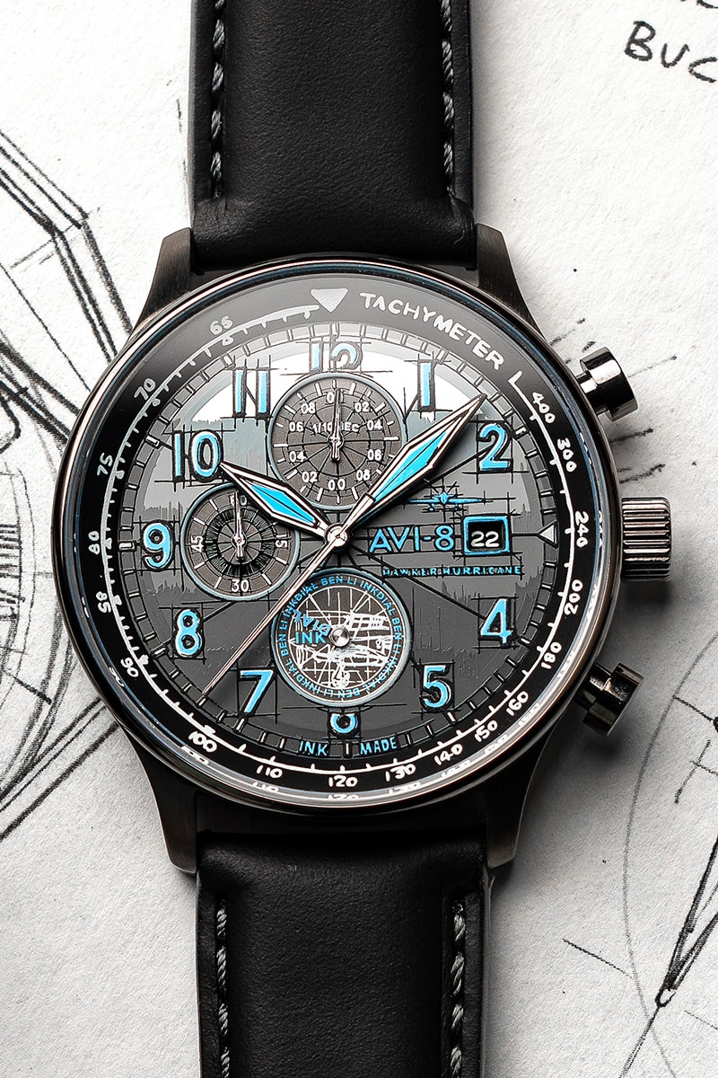 AVI-8 x Inkdial "Blueprint" Hawker Hurricane Chronograph Limited Edition