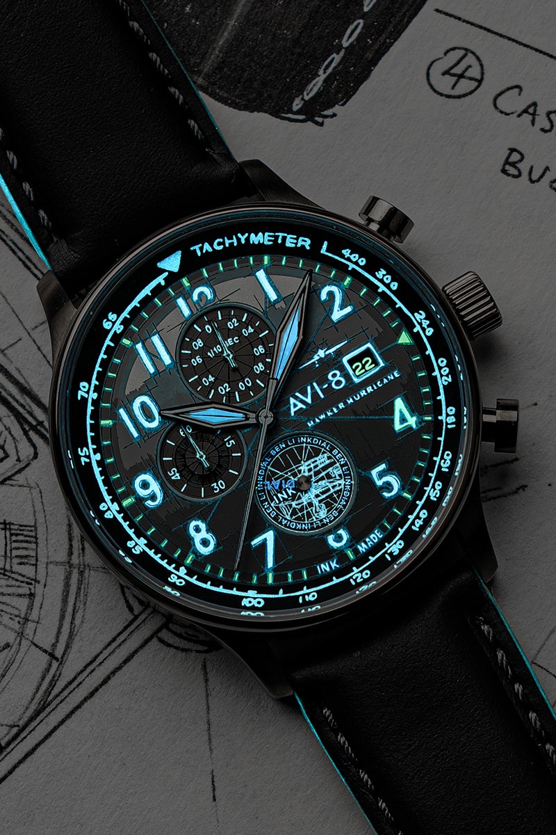 AVI-8 x Inkdial "Blueprint" Hawker Hurricane Chronograph Limited Edition
