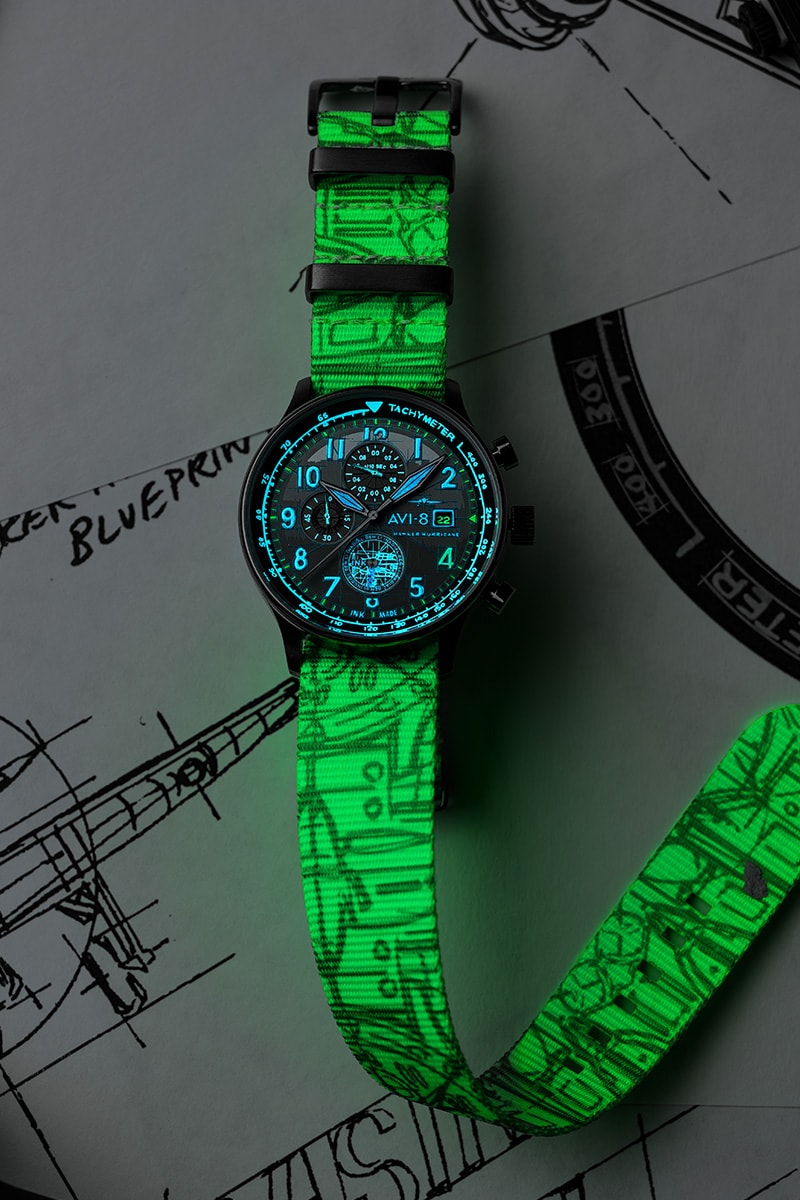 AVI-8 x Inkdial "Blueprint" Hawker Hurricane Chronograph Limited Edition