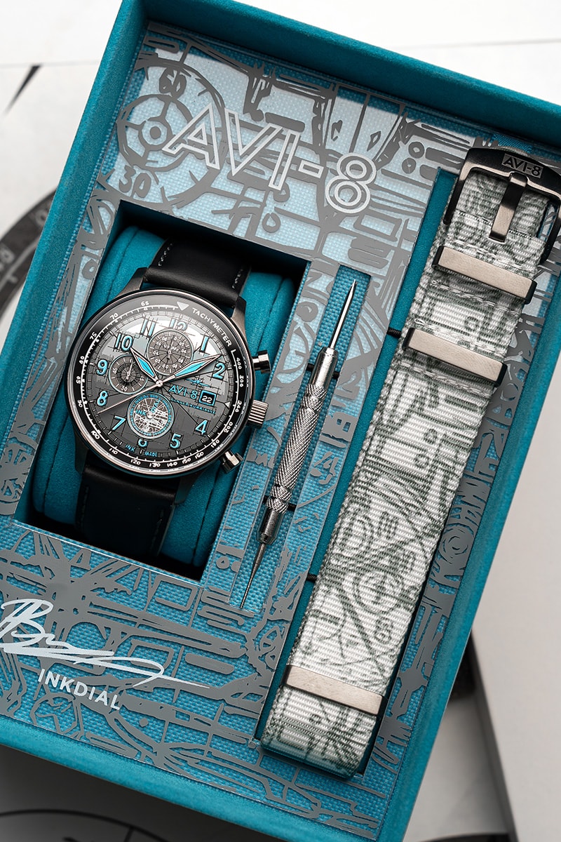 AVI-8 x Inkdial "Blueprint" Hawker Hurricane Chronograph Limited Edition