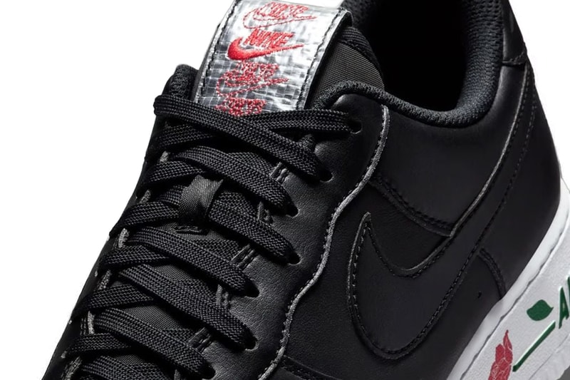Nike Air Force 1 Low "Rose" Returns for Valentine's Day 2025 IB4473-010  Black/White-University Red-Pine Green