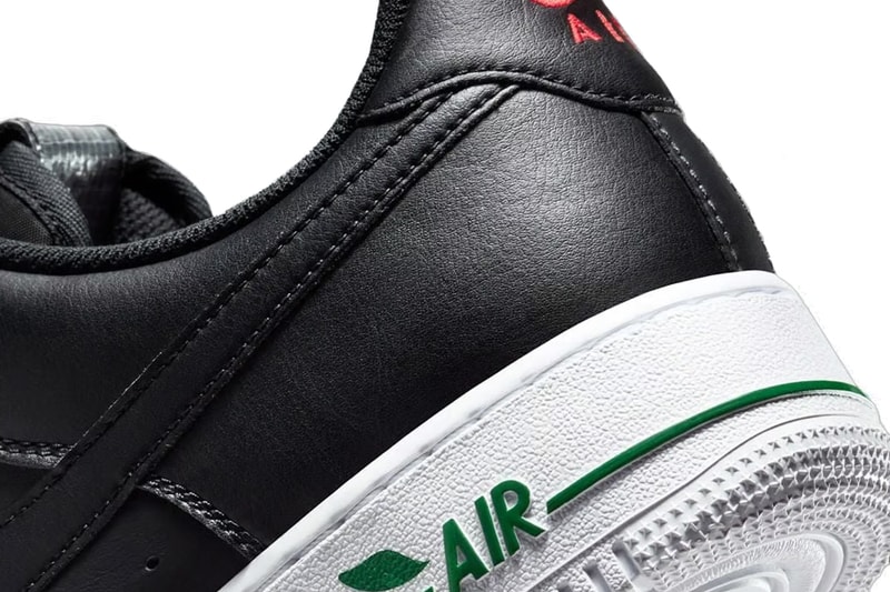 Nike Air Force 1 Low "Rose" Returns for Valentine's Day 2025 IB4473-010  Black/White-University Red-Pine Green