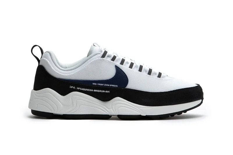 fragment design hiroshi fujiwara nike zoom spiridon collaborations hf5455 001 100 white navy black official release date info photos price store list buying guide