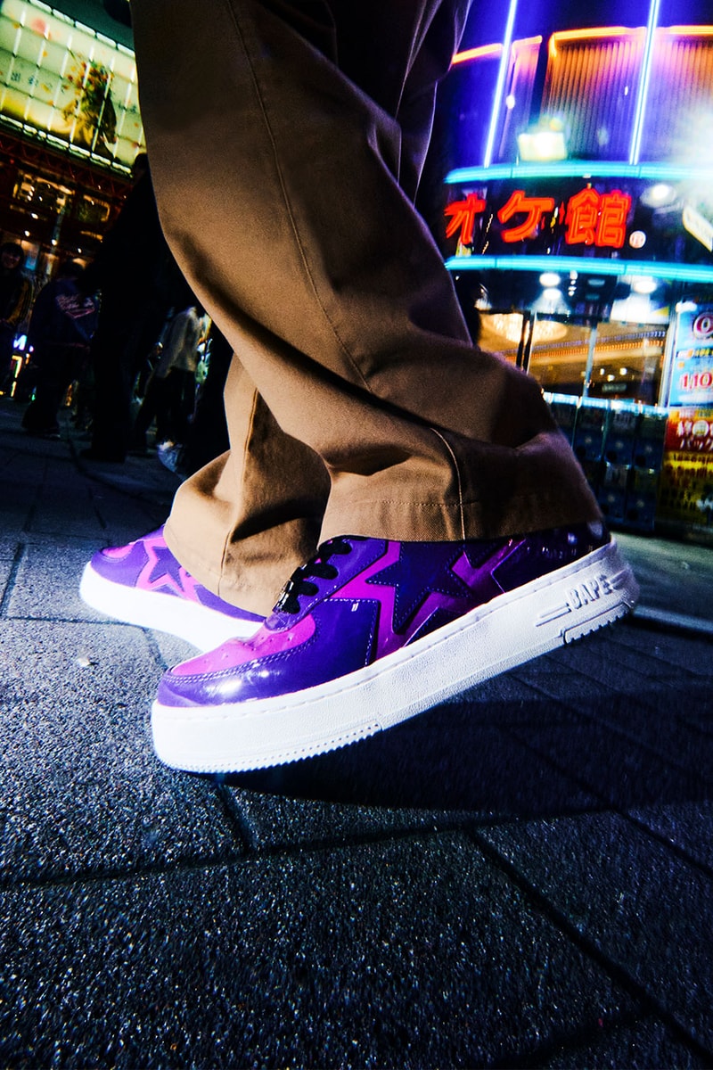 BAPE "Step into the Night" CAMO Collection BAPE STA ICON Sneaker Release Info 