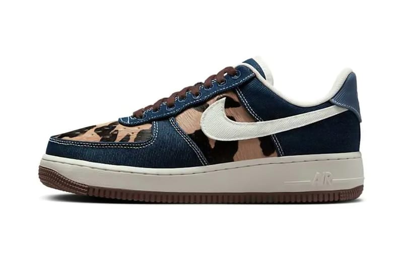 Официальный взгляд на кроссовки Nike Air Force 1 Low «Cheetah/Blue Denim»