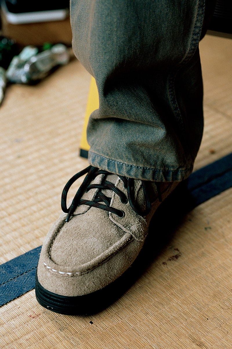 Timberland x thisisneverthat Heritage Moc Toe GTX Mid "Desert"  TNT Heritage Quarter Zip Sweatshirt blue grey Collaboration Drop 2 Info