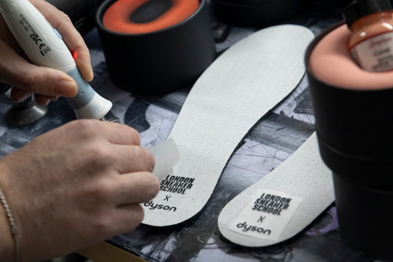 dyson ontrac atelier london covent garden sneaker school customization headphones footwear pop-up workshop december 2024 neal street 