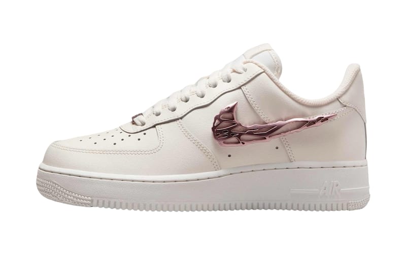 Nike Adds Rose Gold Metallic Detailing on The Air Force 1 Low "Molten Swoosh"